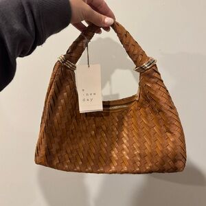 a new day Braided Hobo Bag in Cognac Brown